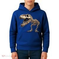 Dinosaur Skeleton T Rex Dino Scary Funny Gift Kids Hoodie thumb 4