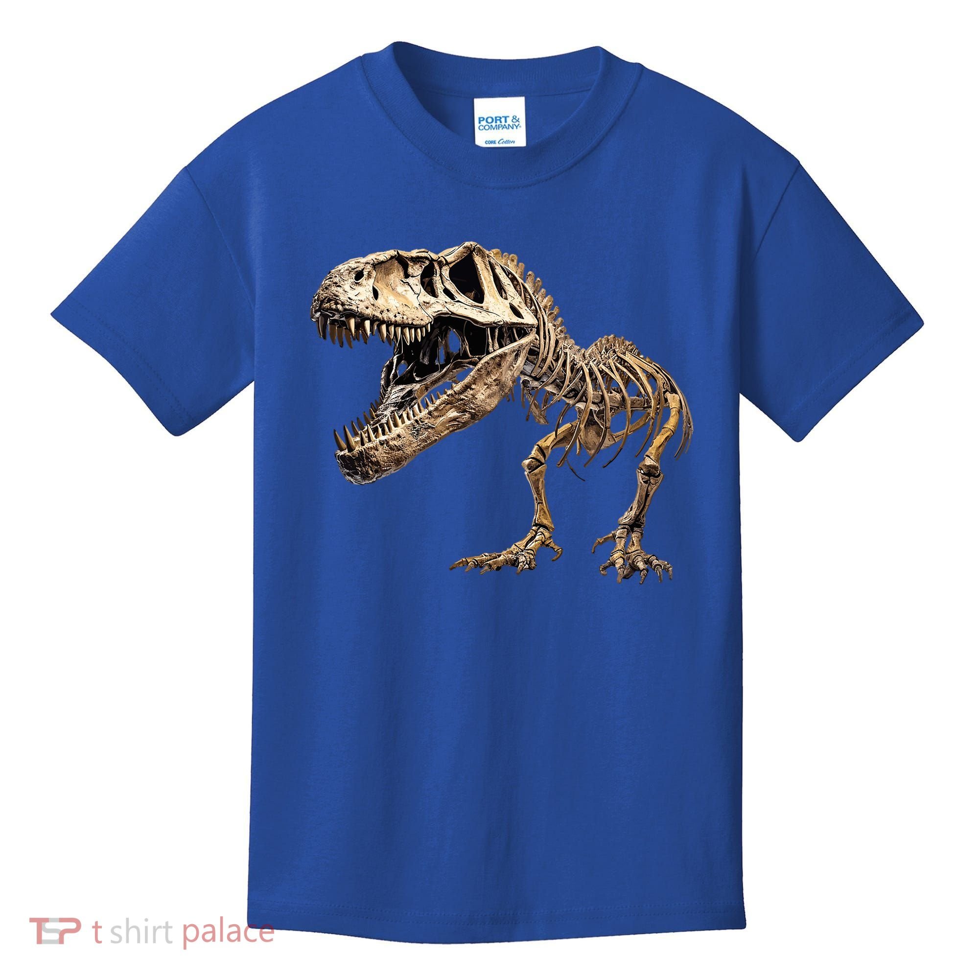 Dinosaur Skeleton T Rex Dino Scary Funny Gift Kids T-Shirt