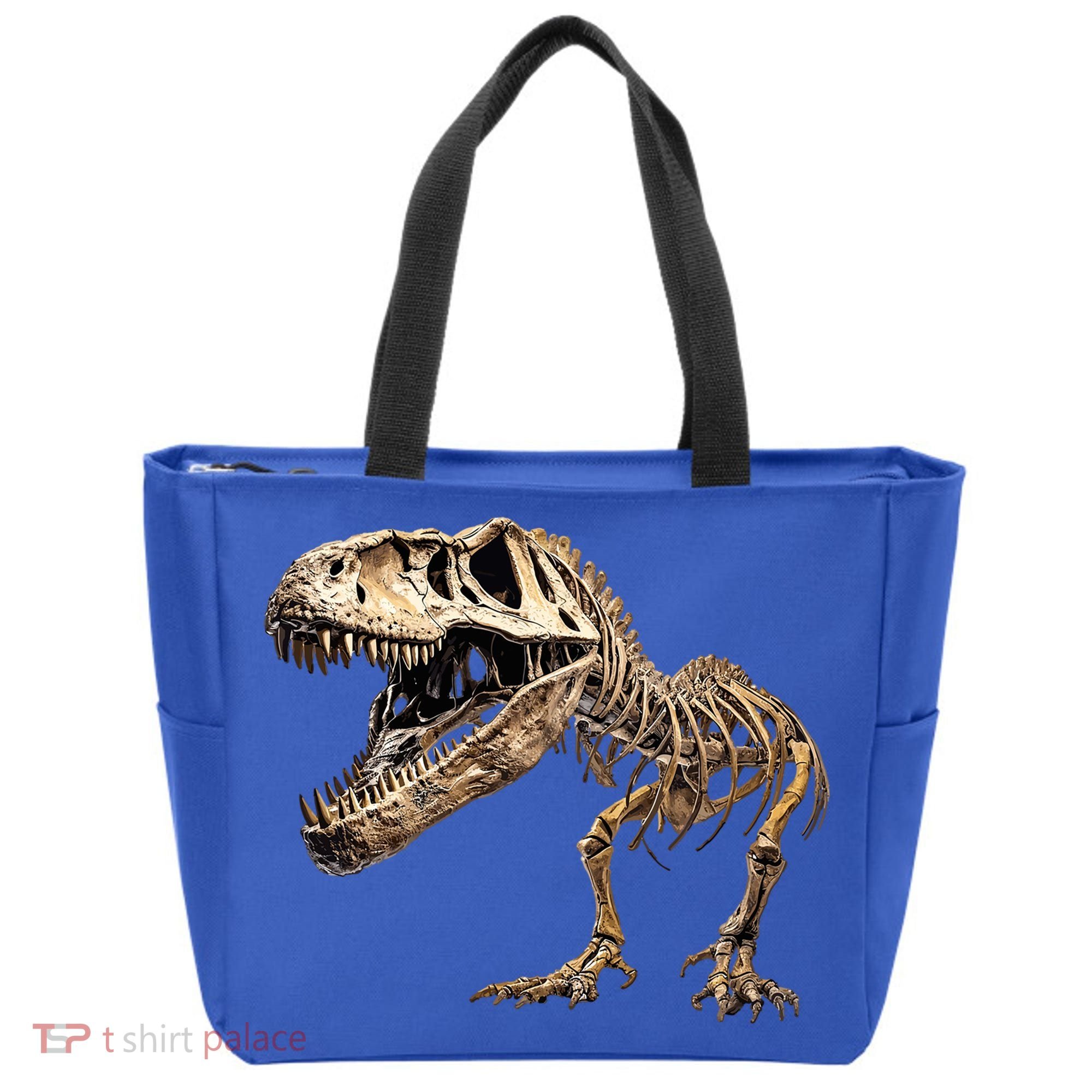 Dinosaur Skeleton T Rex Dino Scary Funny Gift Tote Bag