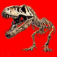 Dinosaur Skeleton T Rex Dino Scary Funny Gift Santa Hat thumb 1