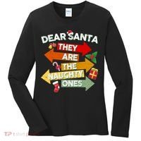 Dear Santa They Are The Naughty Ones Women's Long Sleeve Shirt thumb 0