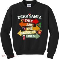 Dear Santa They Are The Naughty Ones Kids Sweatshirt thumb 0