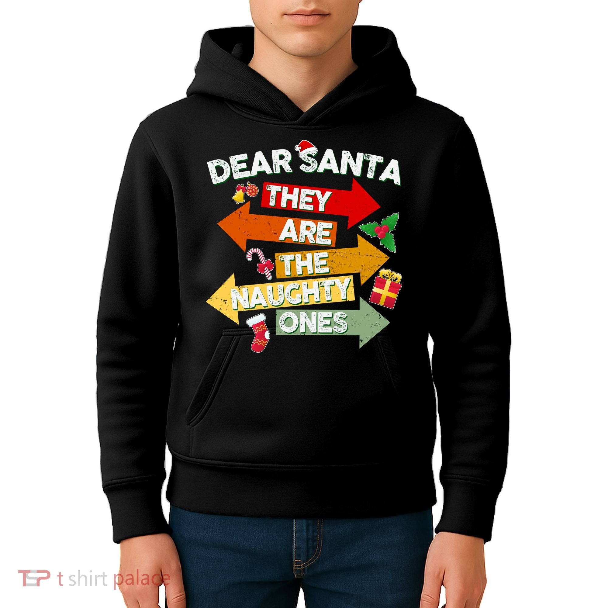 Dear Santa They Are The Naughty Ones Kids Hoodie