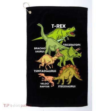 Dinosaur Species T Rex  Triceratops Dinosaur  Golf Towel