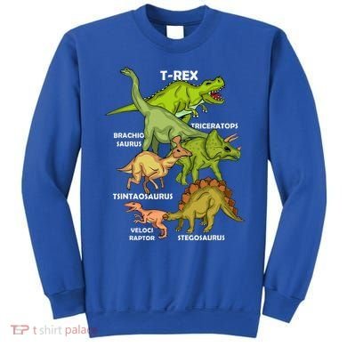 Dinosaur Species T Rex  Triceratops Dinosaur  Sweatshirt