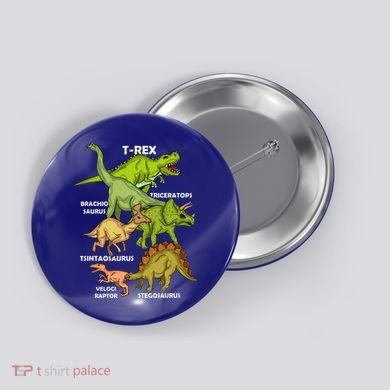 Dinosaur Species T Rex  Triceratops Dinosaur  Button