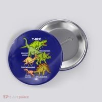 Dinosaur Species T Rex  Triceratops Dinosaur  Button thumb 0