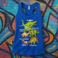 Dinosaur Species T Rex  Triceratops Dinosaur  Women's Tank Top thumb 3