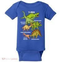 Dinosaur Species T Rex  Triceratops Dinosaur  Baby Bodysuit thumb 0