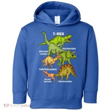 Dinosaur Species T Rex  Triceratops Dinosaur  Toddler Hoodie