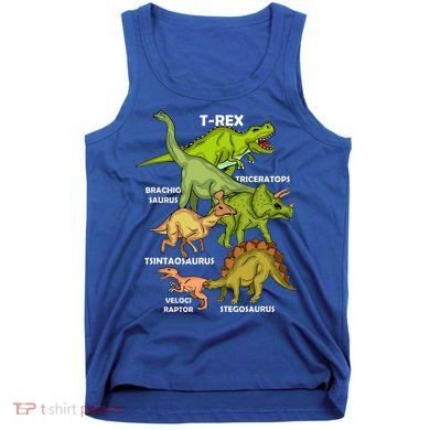 Dinosaur Species T Rex  Triceratops Dinosaur  Tank Top