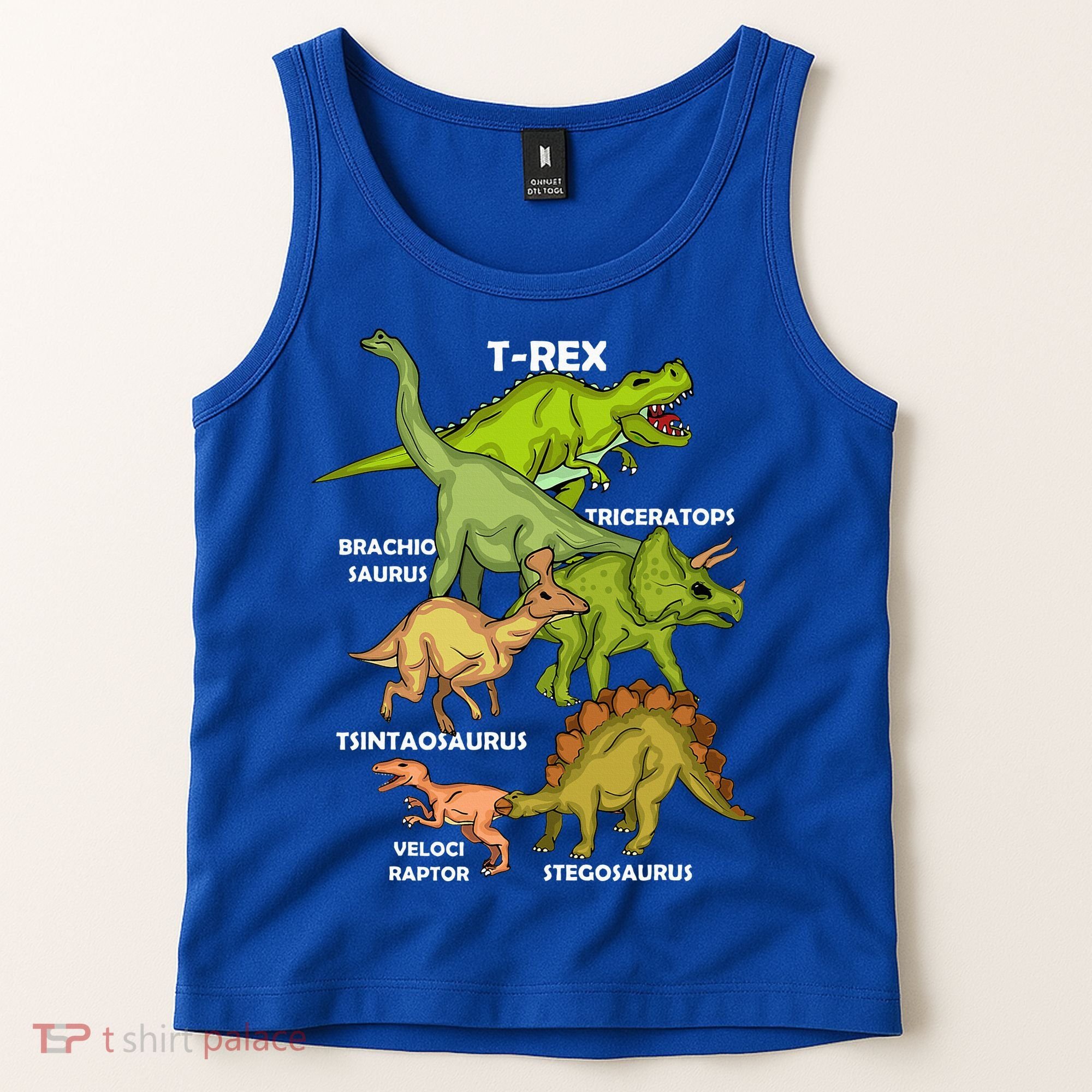 Dinosaur Species T Rex  Triceratops Dinosaur  Tank Top