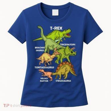Dinosaur Species T Rex  Triceratops Dinosaur  Women's T-Shirt