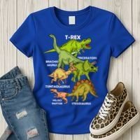 Dinosaur Species T Rex  Triceratops Dinosaur  Women's T-Shirt thumb 3