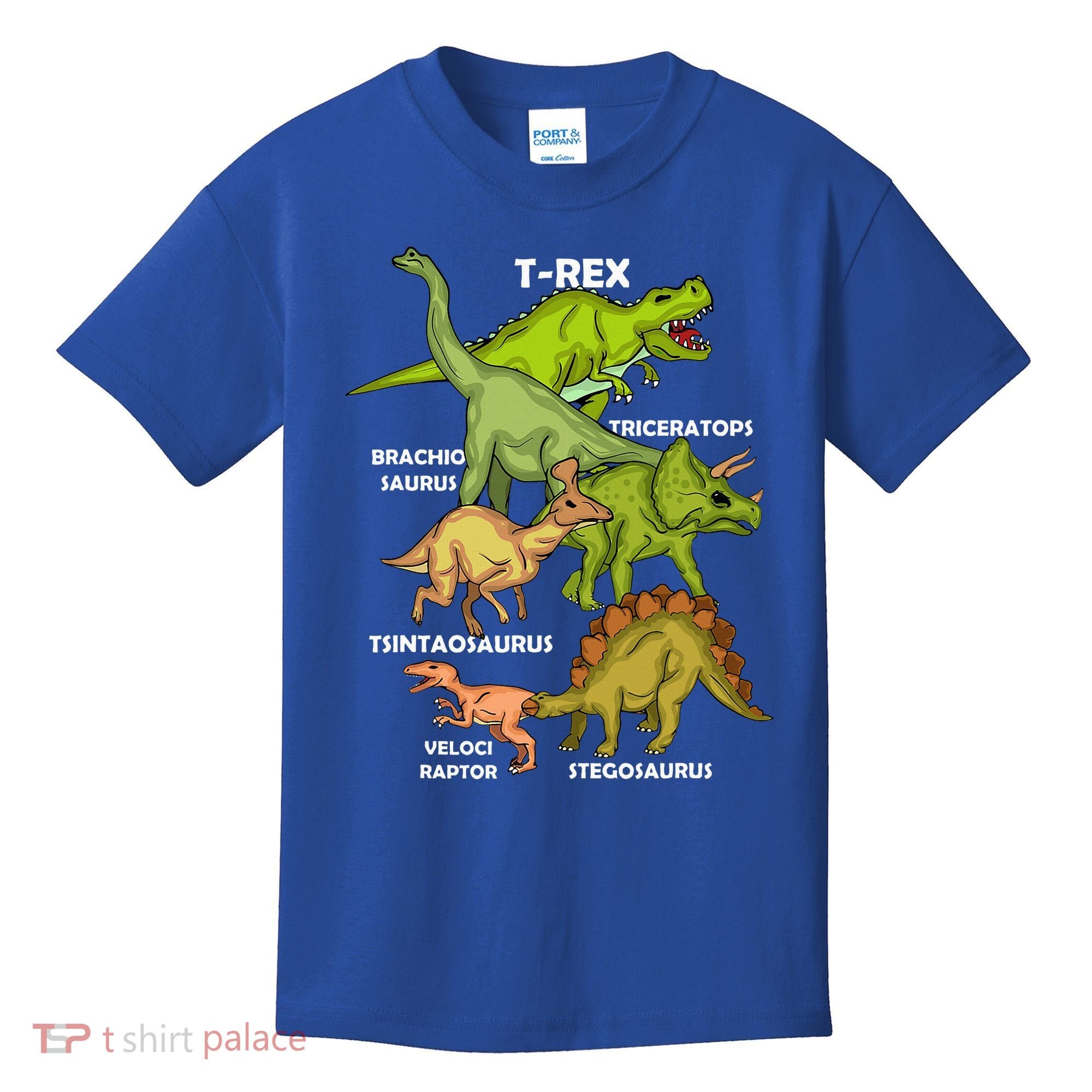 Dinosaur Species T Rex  Triceratops Dinosaur  Kids T-Shirt