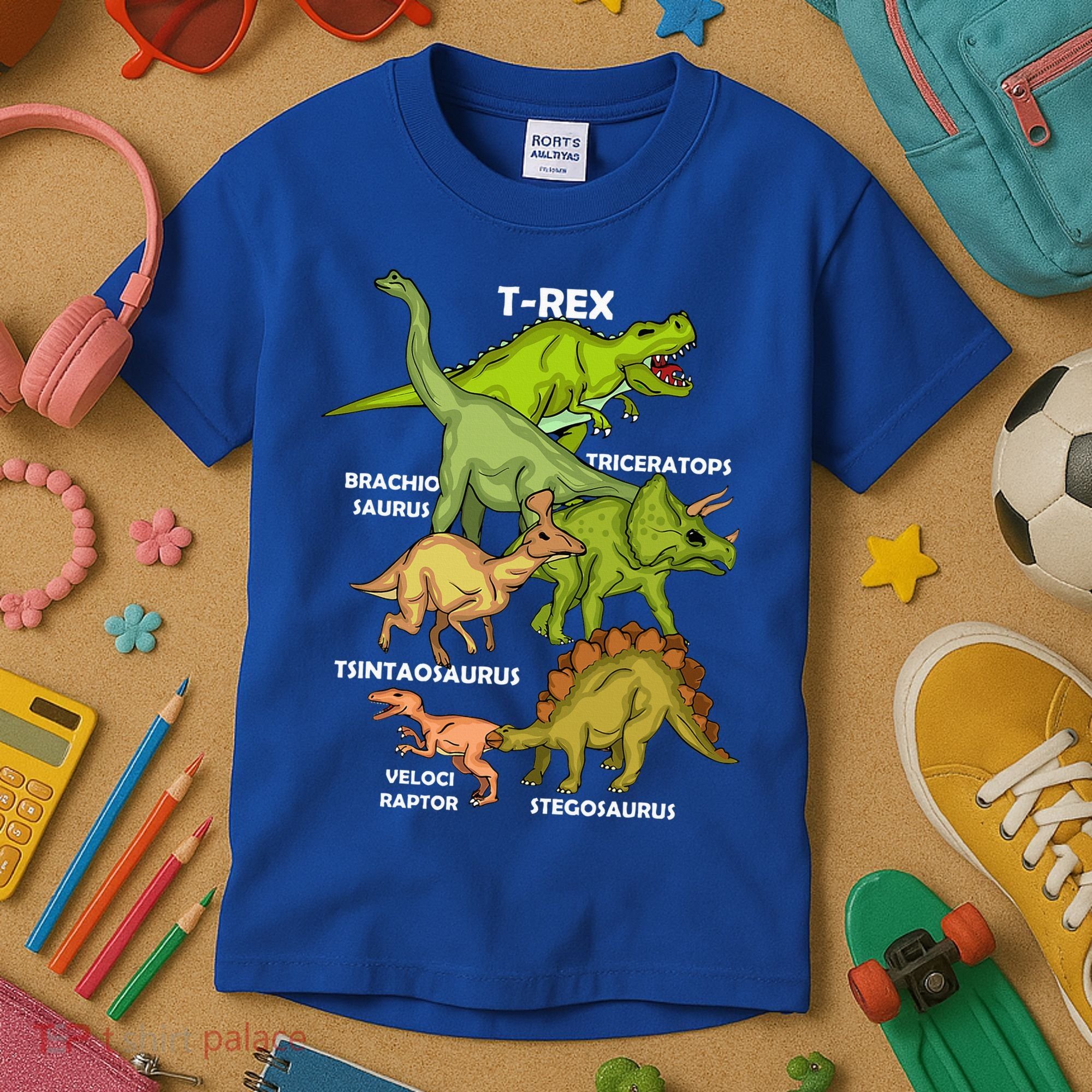 Dinosaur Species T Rex  Triceratops Dinosaur  Kids T-Shirt