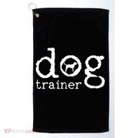 Dog School Trainer Labrador Golden Retriever Golf Towel thumb 0