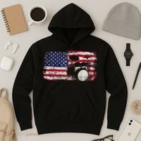 Drum Sets Usa Flag Drummer Music Lover Drumming Hoodie thumb 3