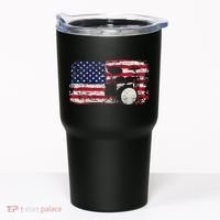 Drum Sets Usa Flag Drummer Music Lover Drumming Tumbler thumb 0