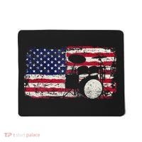 Drum Sets Usa Flag Drummer Music Lover Drumming Mousepad thumb 0