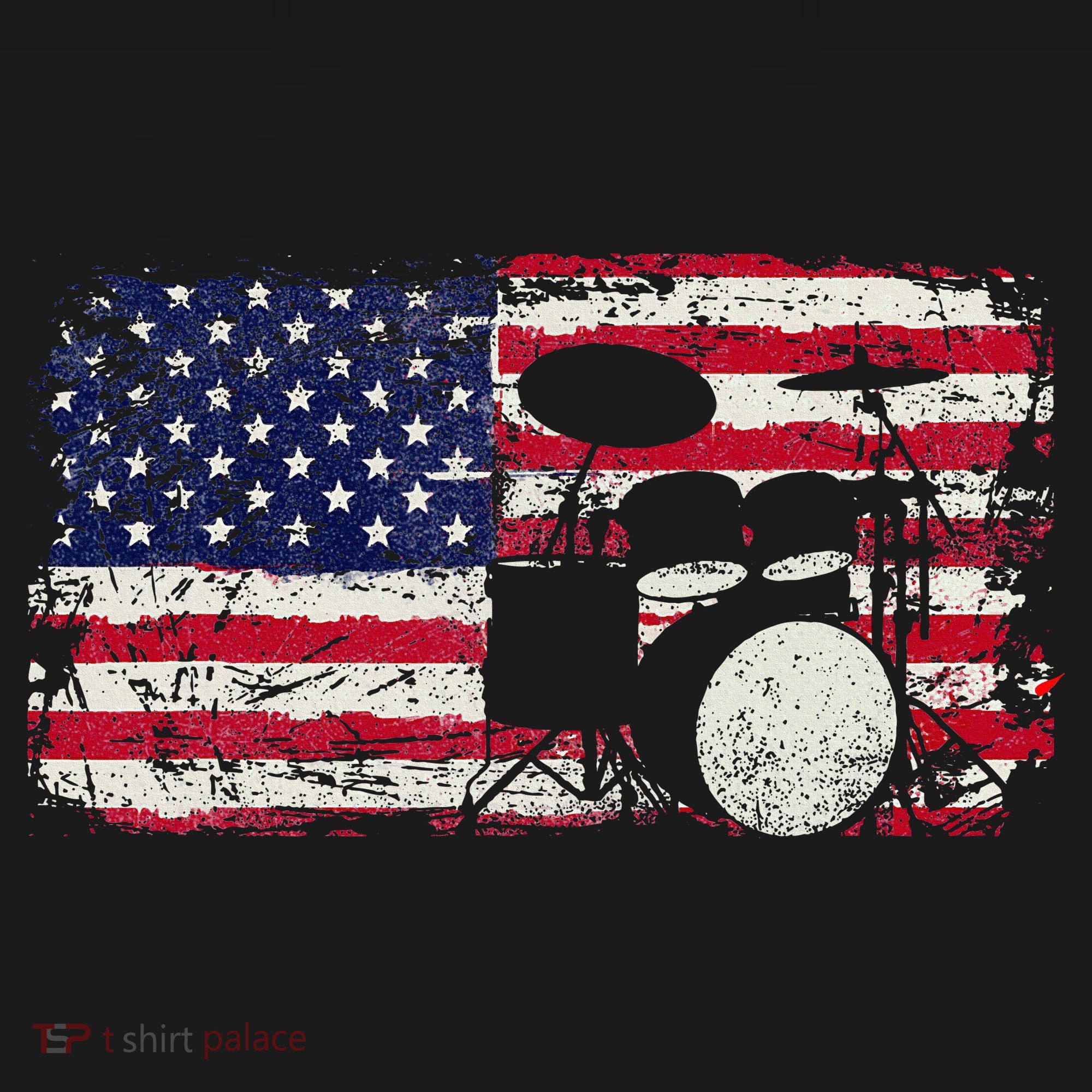 Drum Sets Usa Flag Drummer Music Lover Drumming Toddler Hoodie