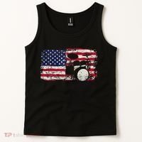 Drum Sets Usa Flag Drummer Music Lover Drumming Tank Top thumb 2