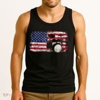 Drum Sets Usa Flag Drummer Music Lover Drumming Tank Top thumb 3
