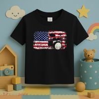 Drum Sets Usa Flag Drummer Music Lover Drumming Toddler T-Shirt thumb 3