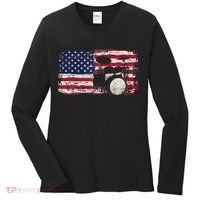 Drum Sets Usa Flag Drummer Music Lover Drumming Women's Long Sleeve Shirt thumb 0