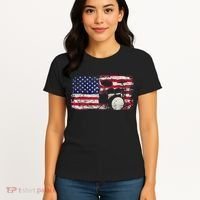 Drum Sets Usa Flag Drummer Music Lover Drumming Women's T-Shirt thumb 4