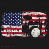 Drum Sets Usa Flag Drummer Music Lover Drumming Women's T-Shirt thumb 6