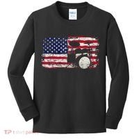 Drum Sets Usa Flag Drummer Music Lover Drumming Kids Long Sleeve Shirt thumb 0