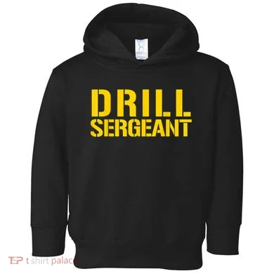 Drill Sergeant Uniform Military Boot Camp Instructor Toddler Hoodie