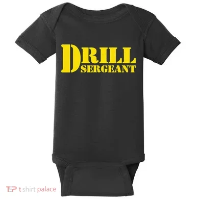 Drill Sergeant Uniform Military Boot Camp Instructor Baby Bodysuit