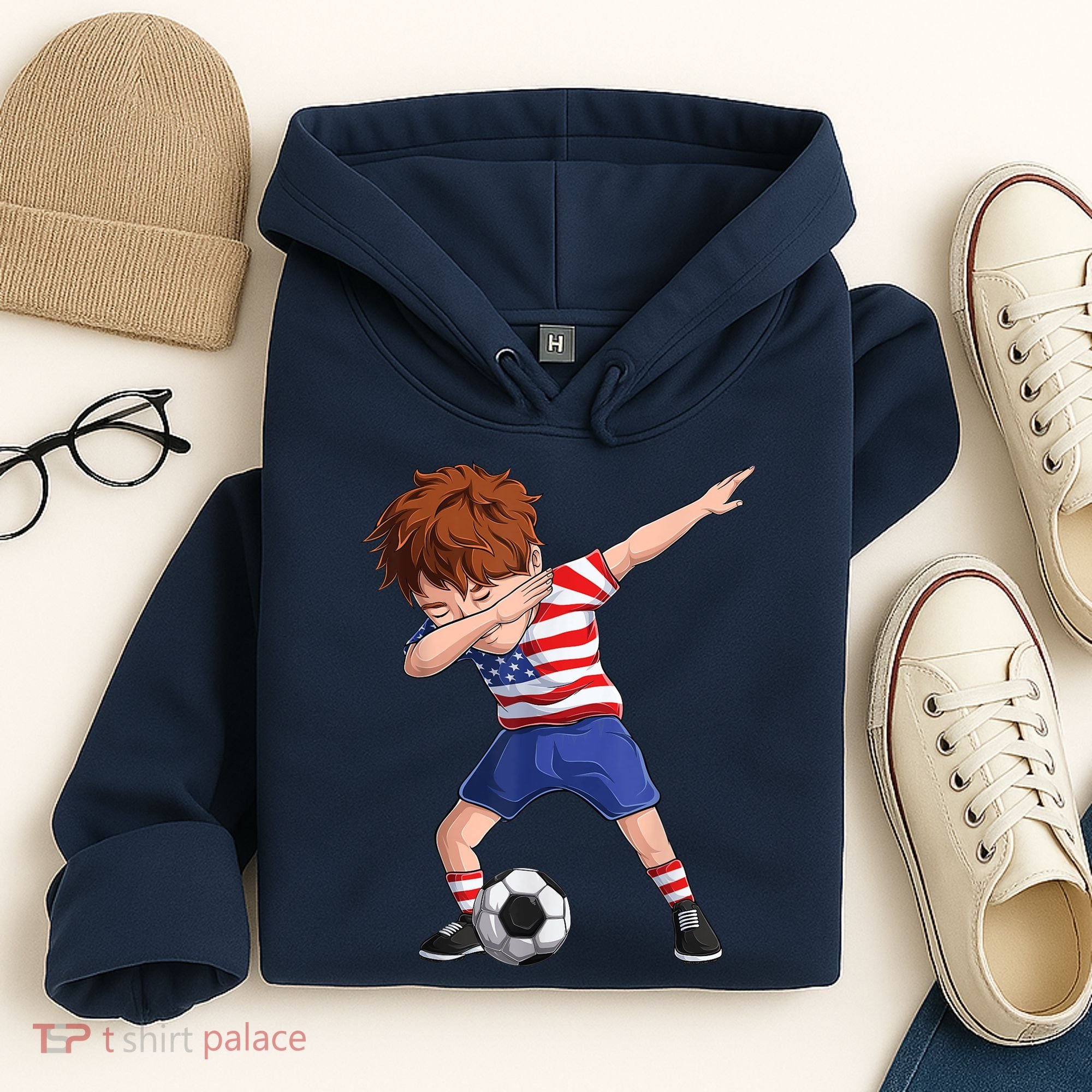 Dabbing Soccer  United States Jersey USA Football Hoodie