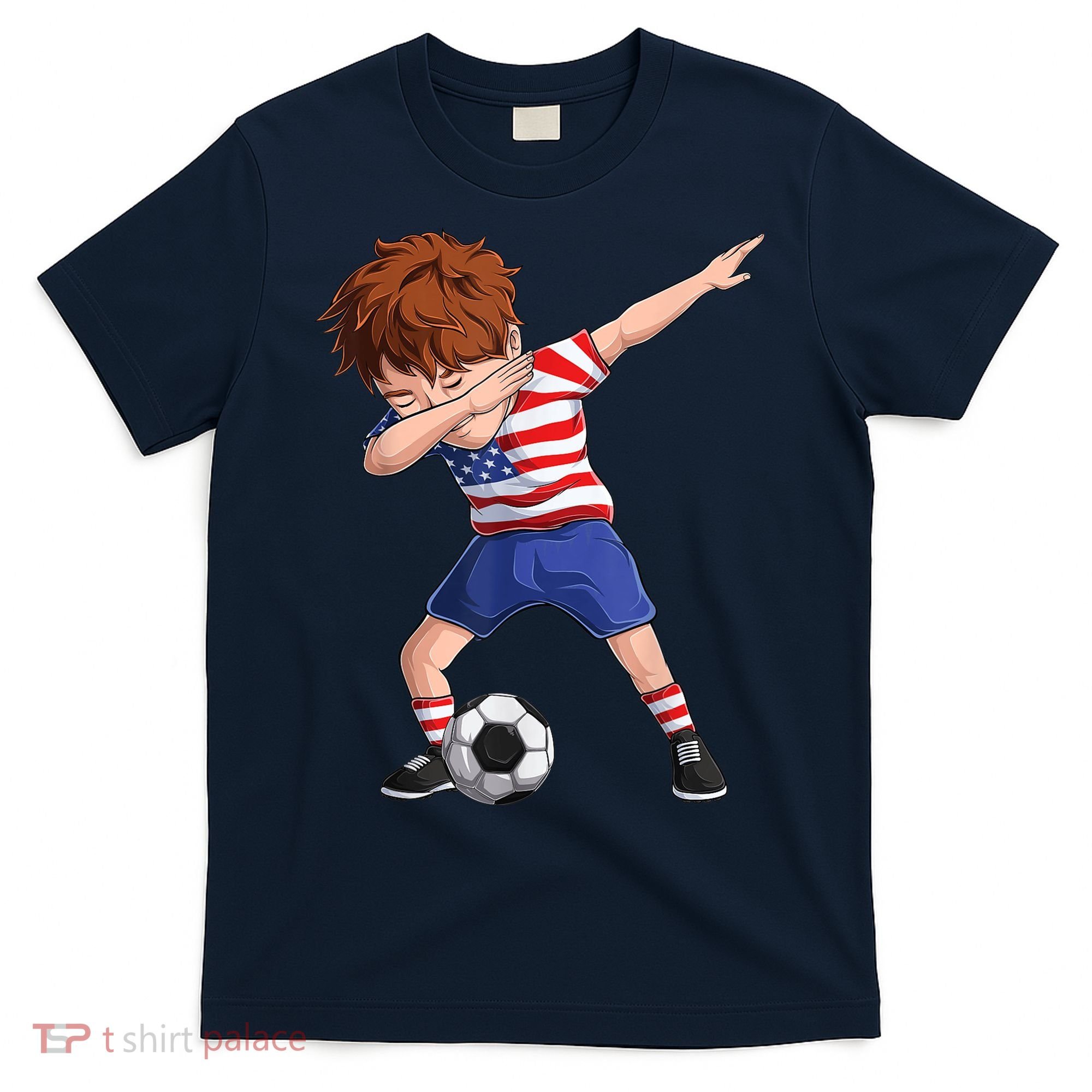 Dabbing Soccer  United States Jersey USA Football T-Shirt