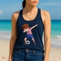 Dabbing Soccer  United States Jersey USA Football Women's Tank Top thumb 2