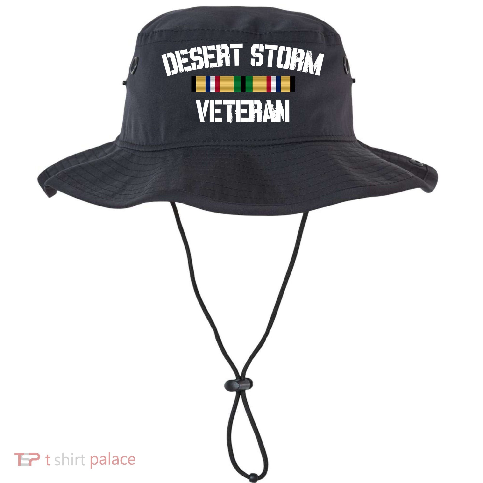 Desert Storm Veteran Pride Persian Gulf War Service Ribbon Gift Bucket Hat
