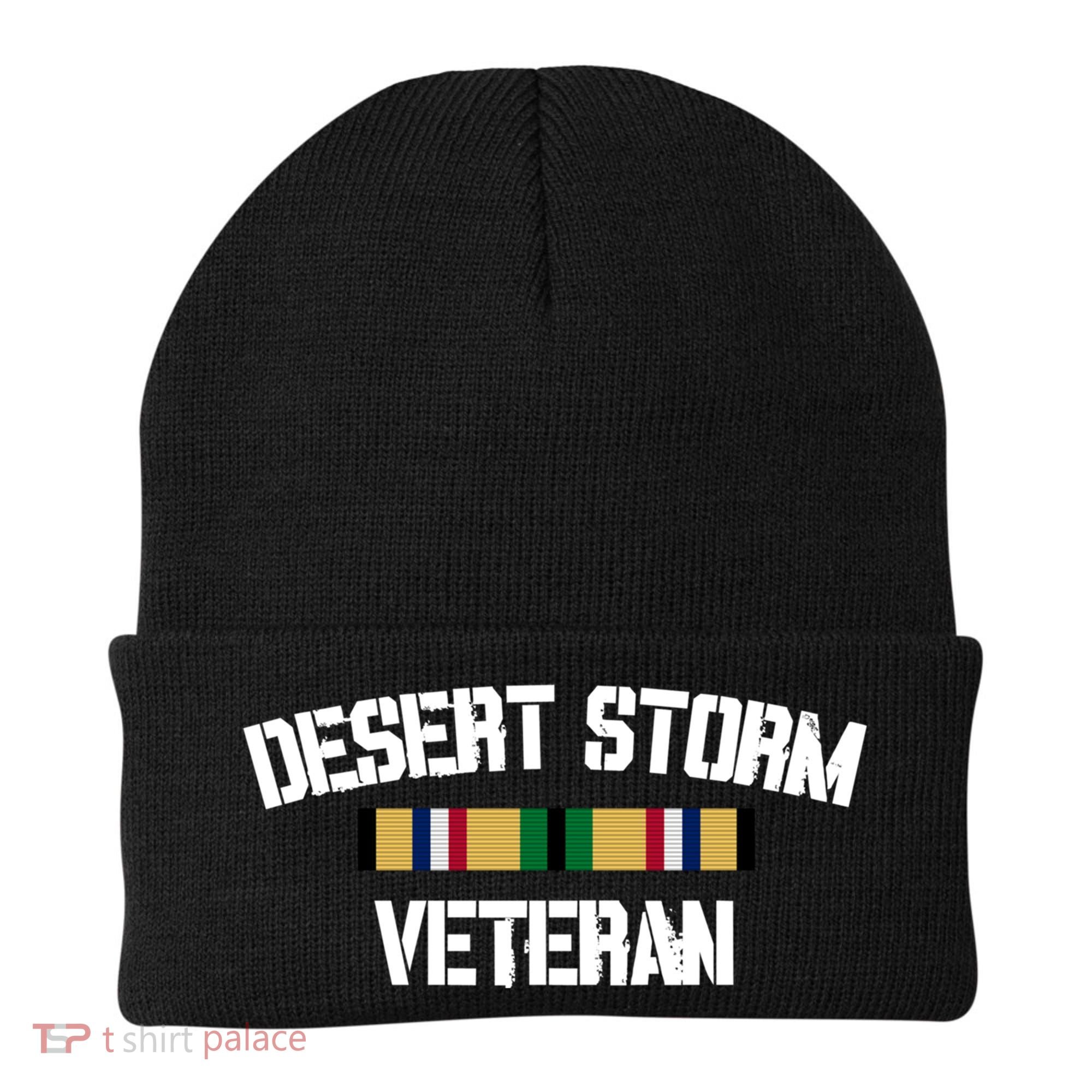 Desert Storm Veteran Pride Persian Gulf War Service Ribbon Gift Beanie