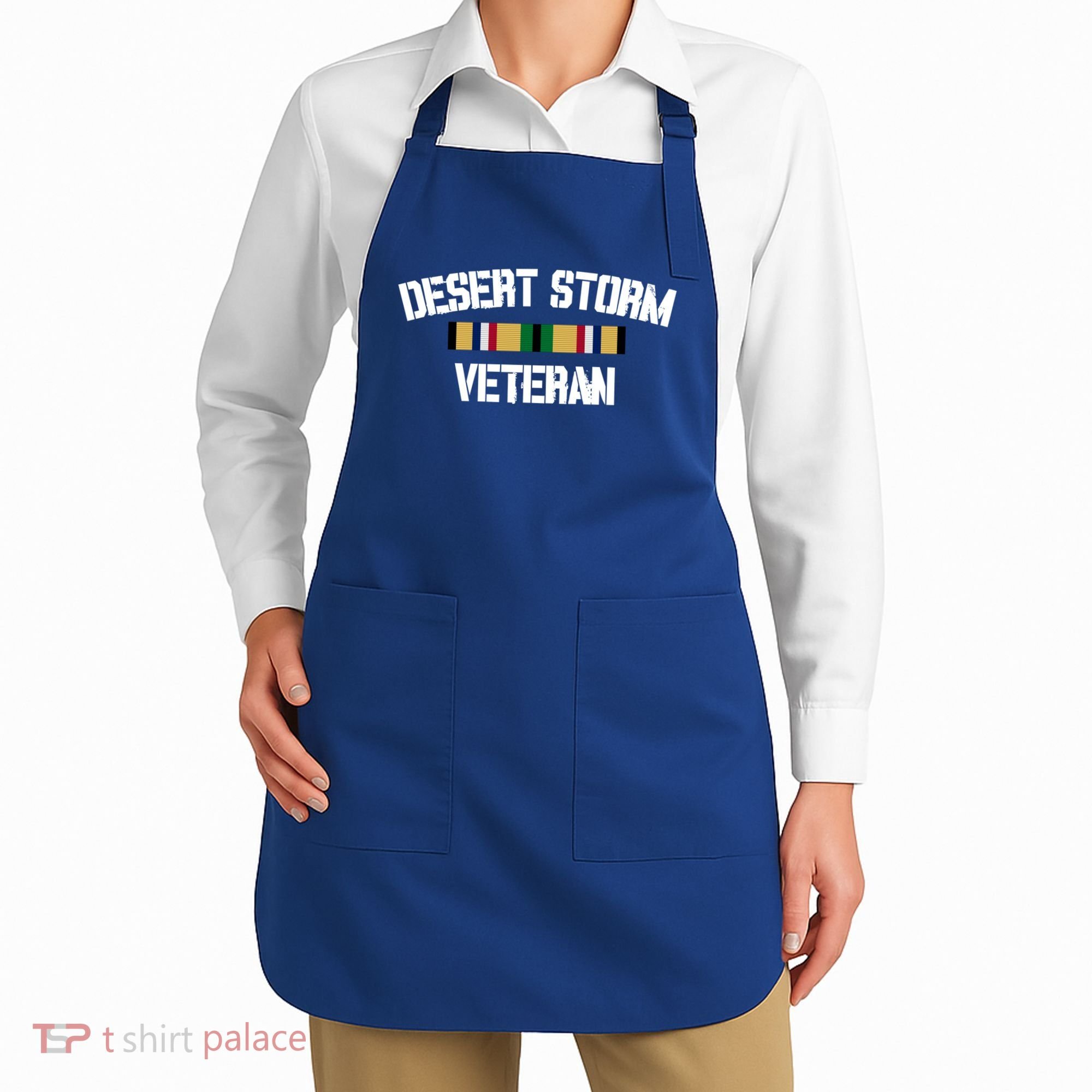 Desert Storm Veteran Pride Persian Gulf War Service Ribbon Gift Apron