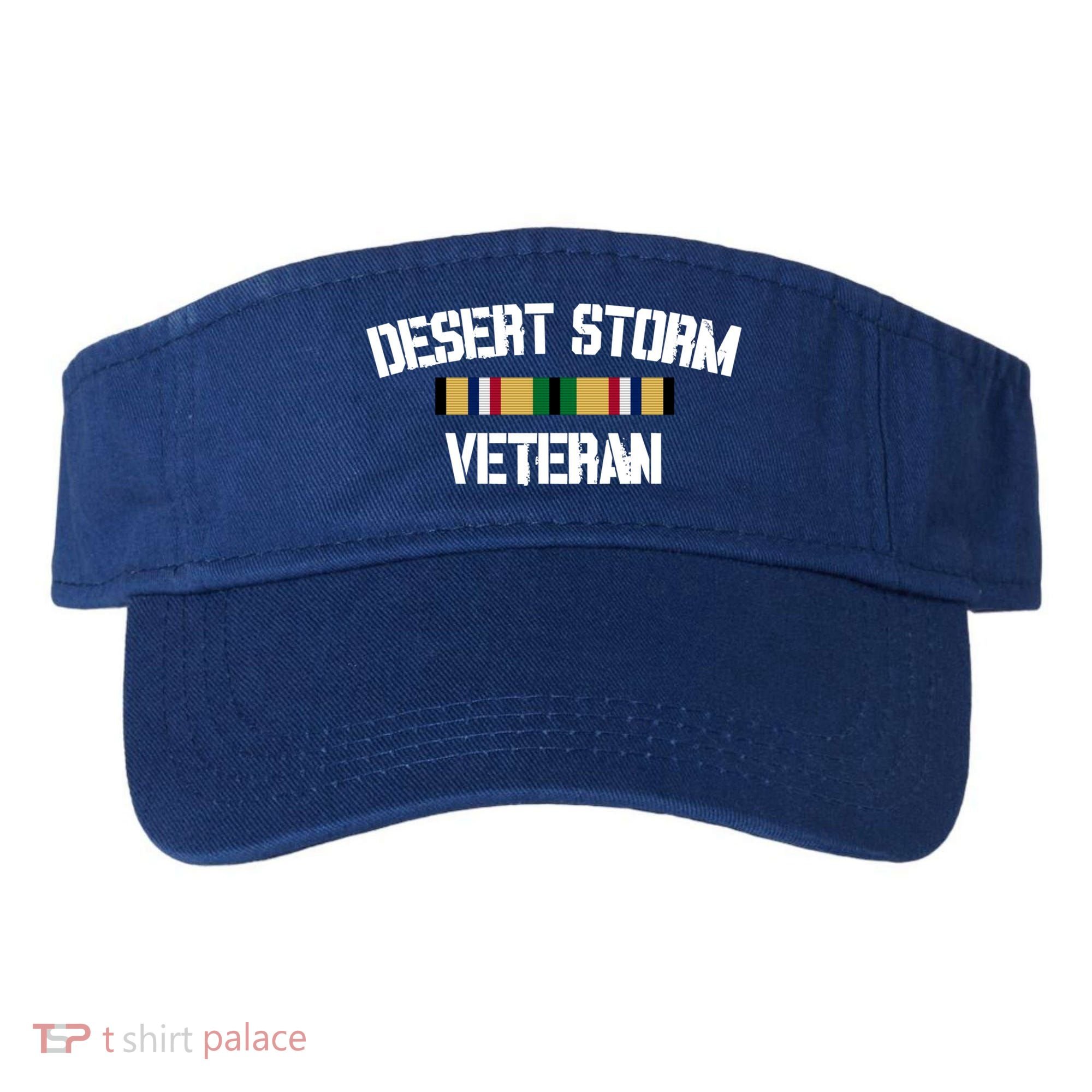 Desert Storm Veteran Pride Persian Gulf War Service Ribbon Gift Visor