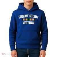 Desert Storm Veteran Pride Persian Gulf War Service Ribbon Gift Kids Hoodie thumb 4