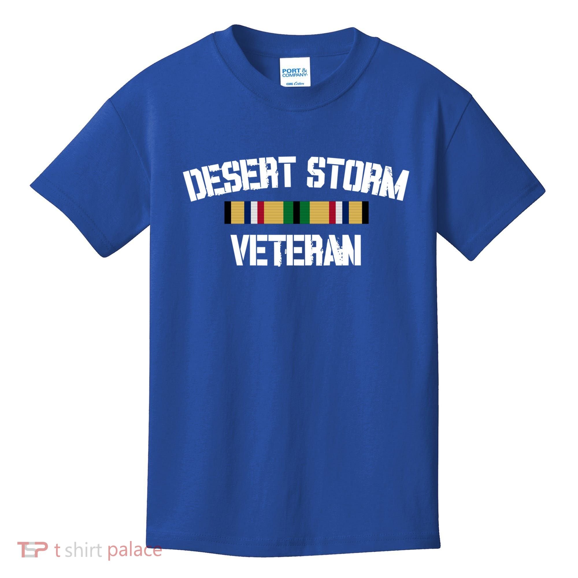Desert Storm Veteran Pride Persian Gulf War Service Ribbon Gift Kids T-Shirt