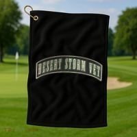 Desert Storm Veteran Golf Towel thumb 1