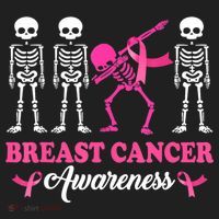 Dabbing Skeleton With Pink Ribbon Breast Cancer Halloween Hat thumb 2