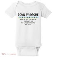 Down Syndrome When The Hate Chromosome Is Removed Baby Bodysuit thumb 0