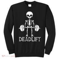 Deadlift Skeleton Workout Bodybuilding Gym Funny Skull Sweatshirt thumb 0
