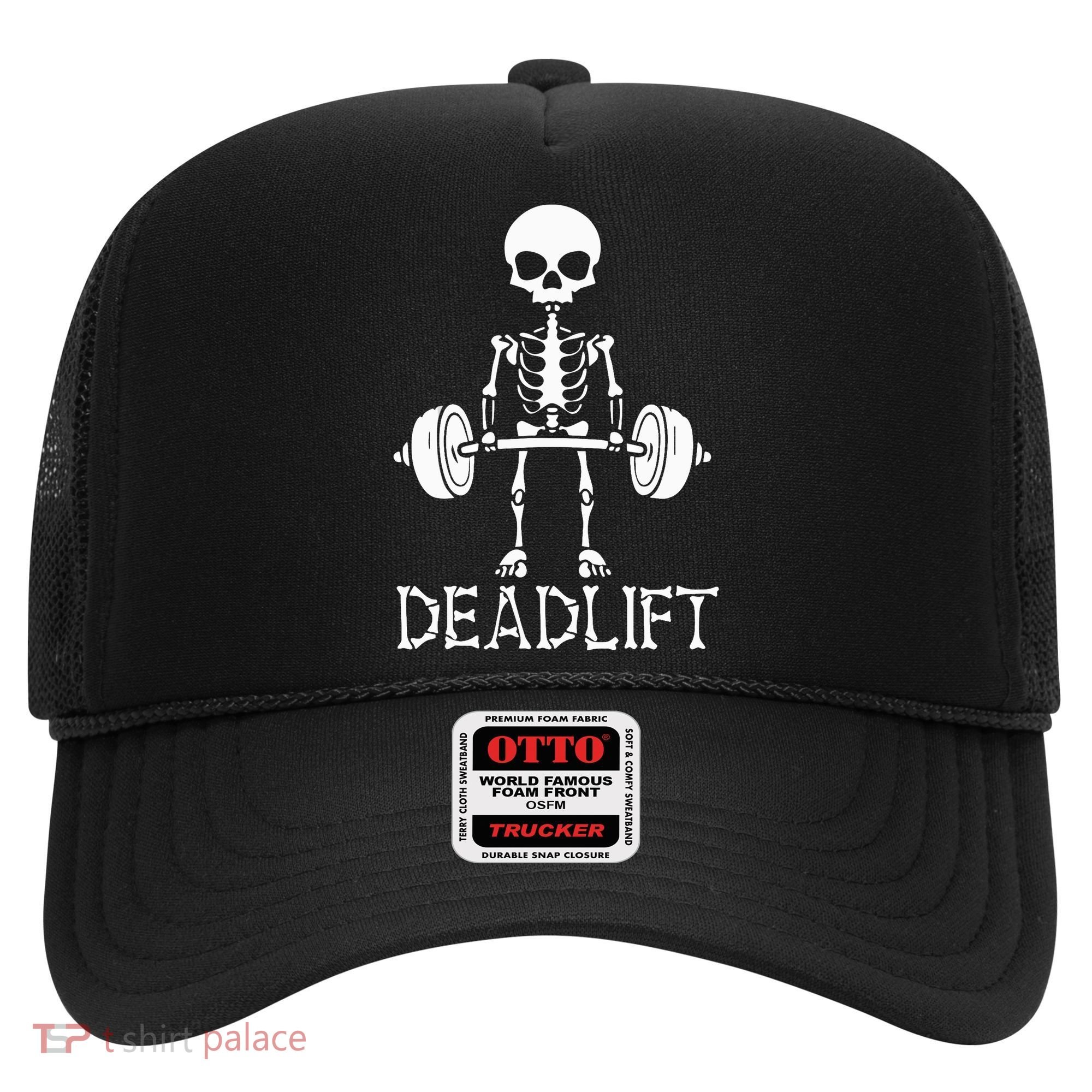 Deadlift Skeleton Workout Bodybuilding Gym Funny Skull Hat