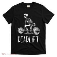 Deadlift Skeleton Workout Halloween Weight Lifting Fitness T-Shirt thumb 0