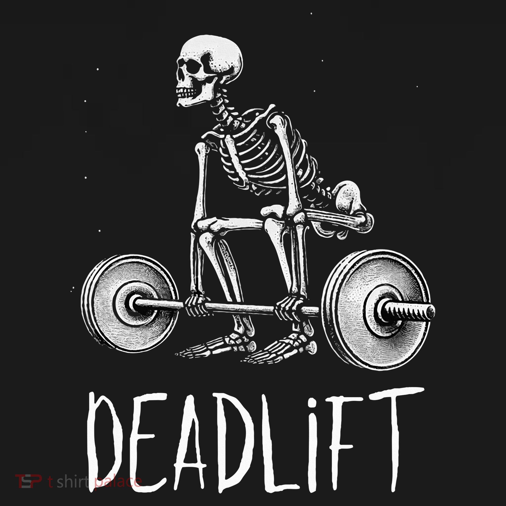 Deadlift Skeleton Workout Halloween Weight Lifting Fitness T-Shirt